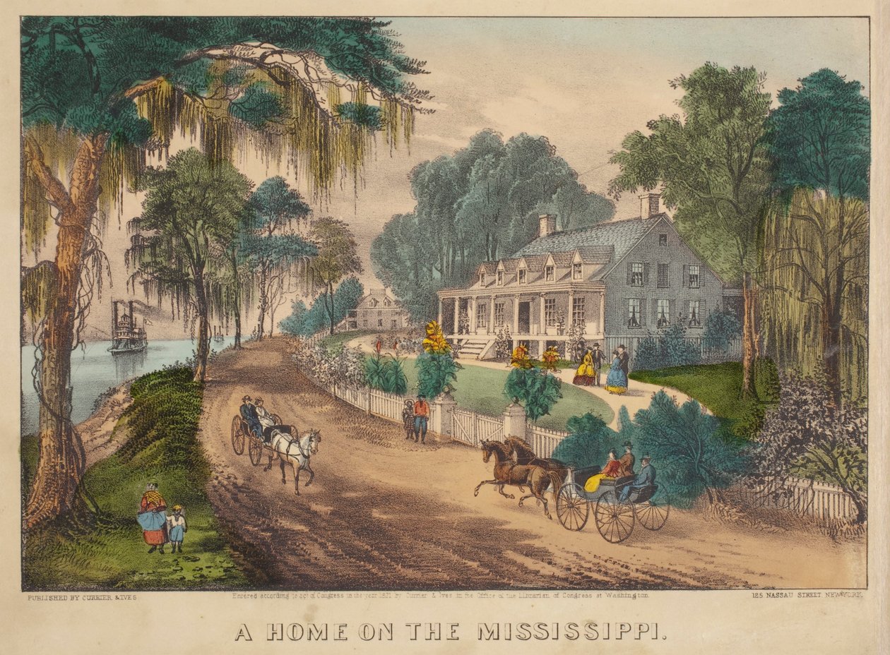 Dom nad Missisipi autorstwa Nathaniel Currier