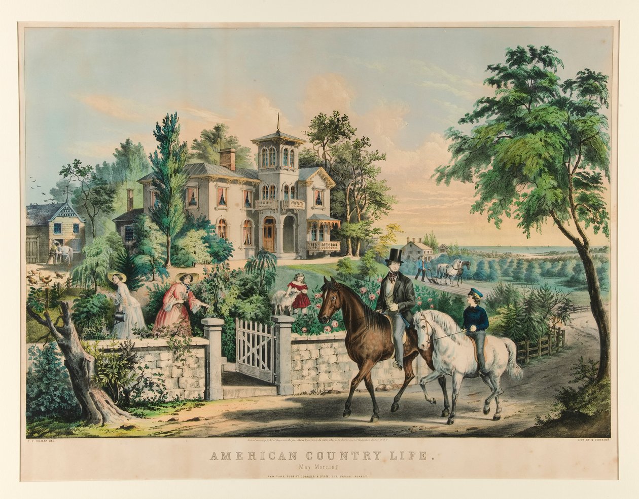 American Country Life. / majowy poranek autorstwa Nathaniel Currier
