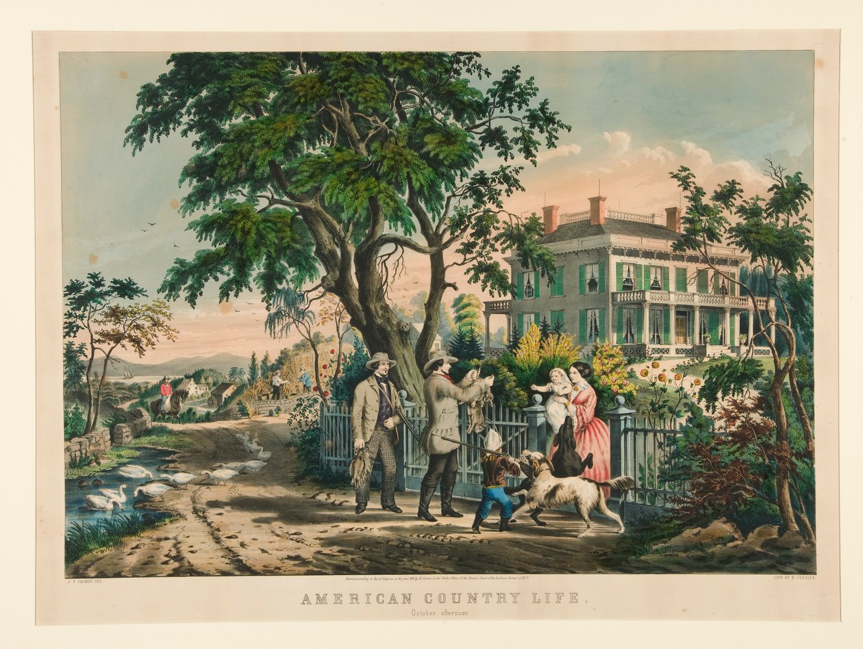American Country Life / Październikowe popołudnie autorstwa Nathaniel Currier