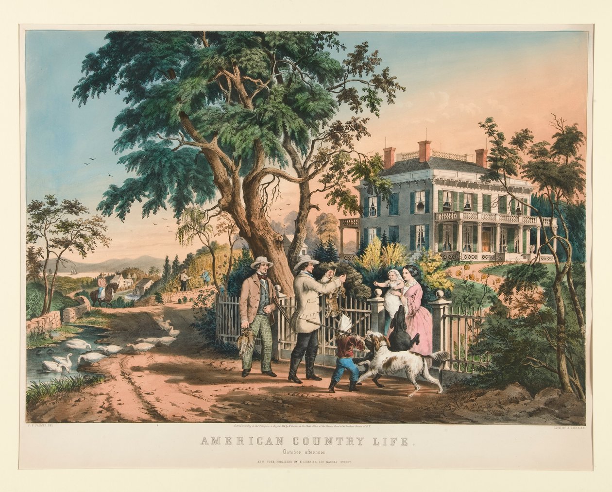 American Country Life: październikowe popołudnie autorstwa Nathaniel Currier