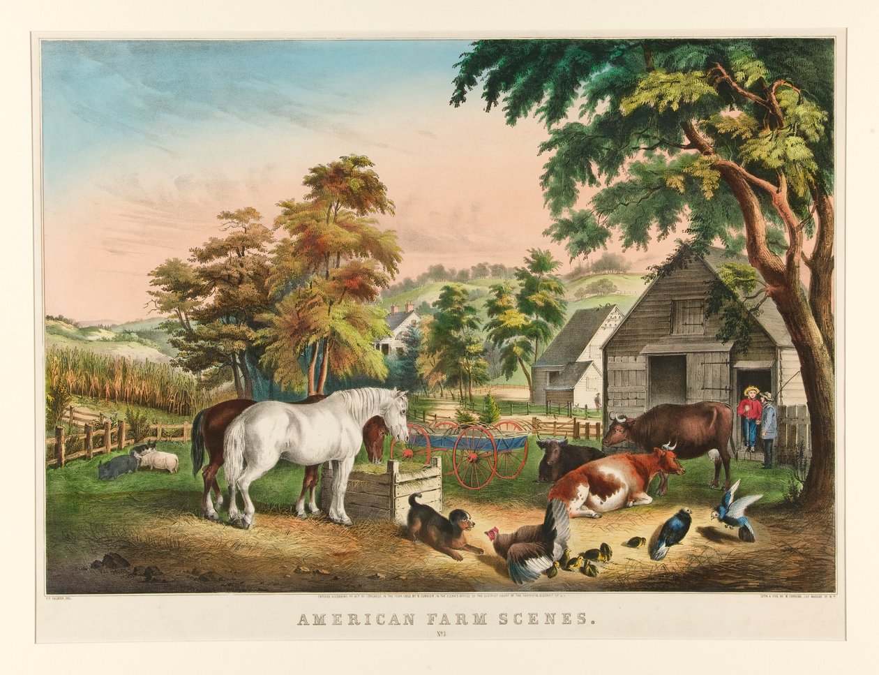 Amerykańskie Sceny Farmy / nr 3 autorstwa Nathaniel Currier