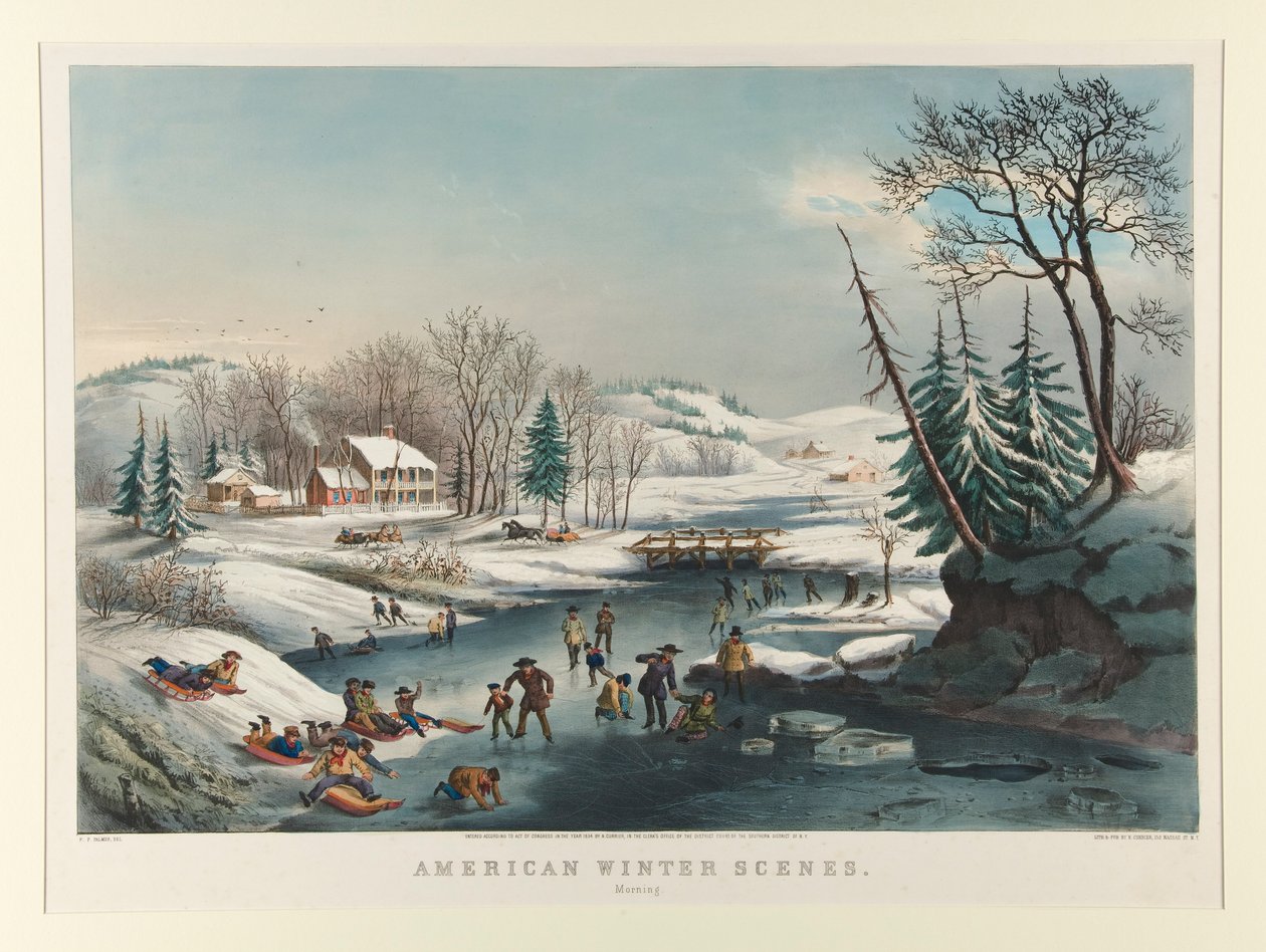 Amerykańskie sceny zimowe./Poranek autorstwa Nathaniel Currier