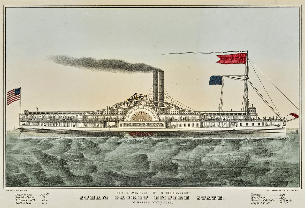Pakiet Steam Buffalo i Chicago autorstwa Nathaniel Currier