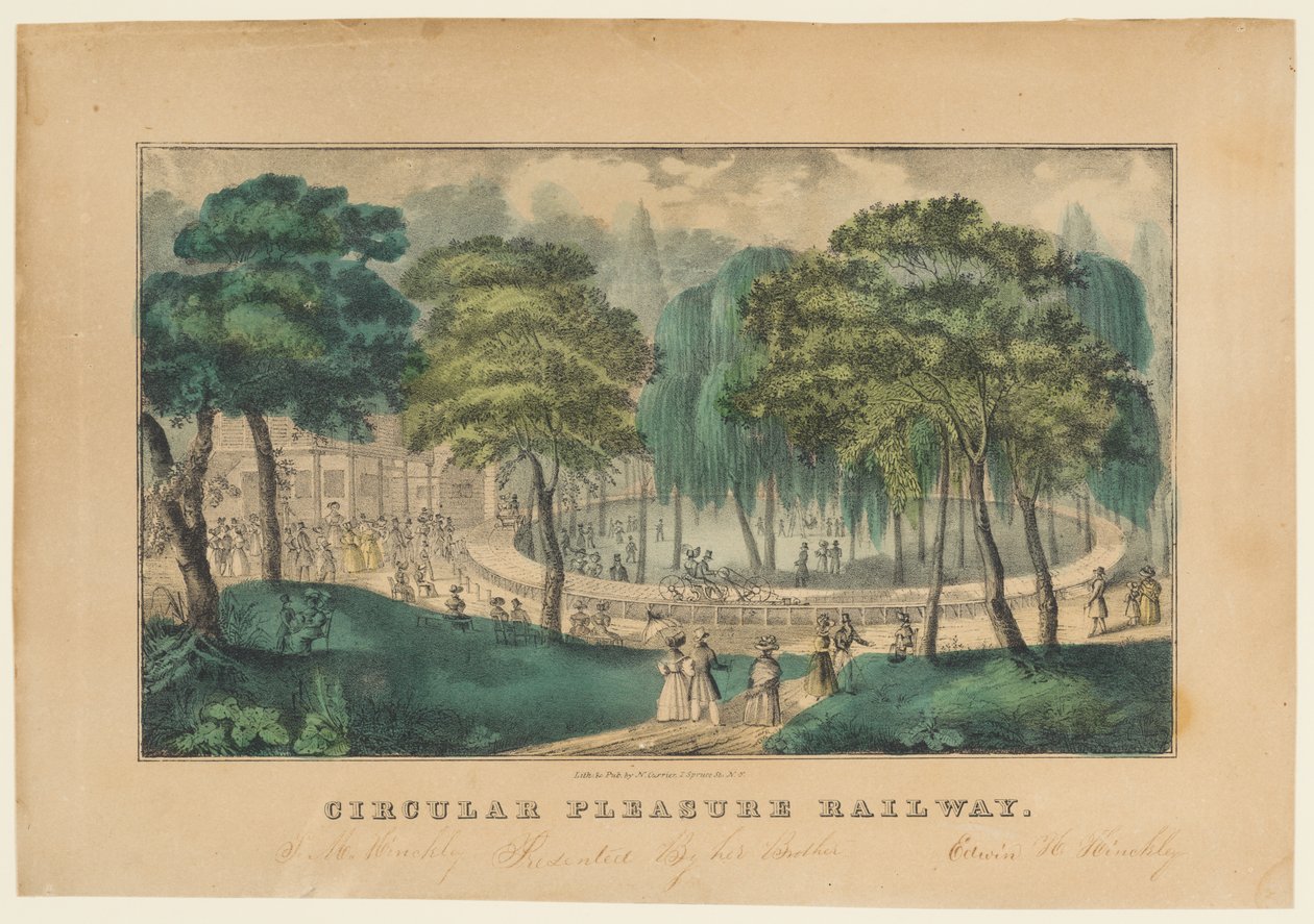 Rundbahn der Vergnügung autorstwa Nathaniel Currier