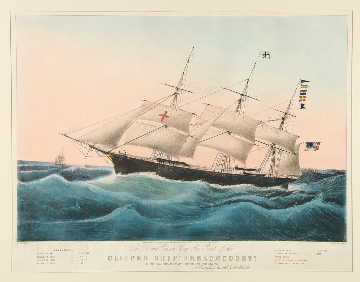 Statek Clipper autorstwa Nathaniel Currier