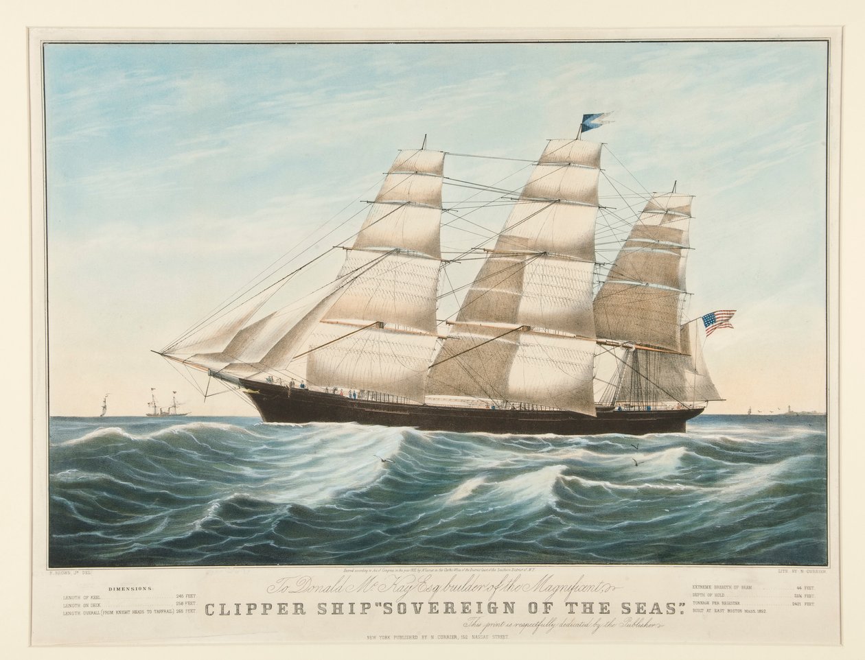 Statek Clipper autorstwa Nathaniel Currier