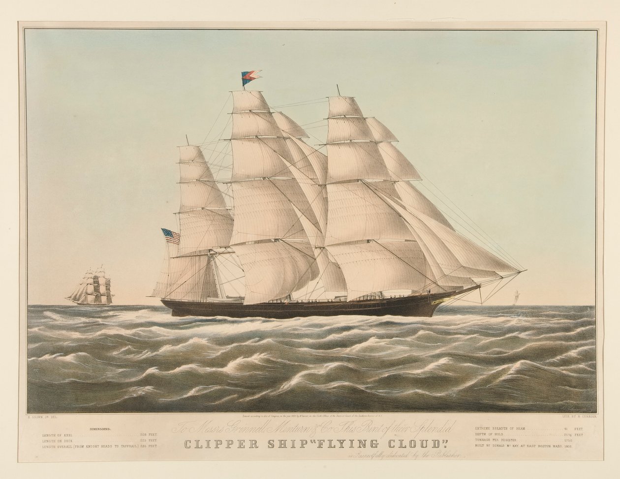 Statek Clipper autorstwa Nathaniel Currier