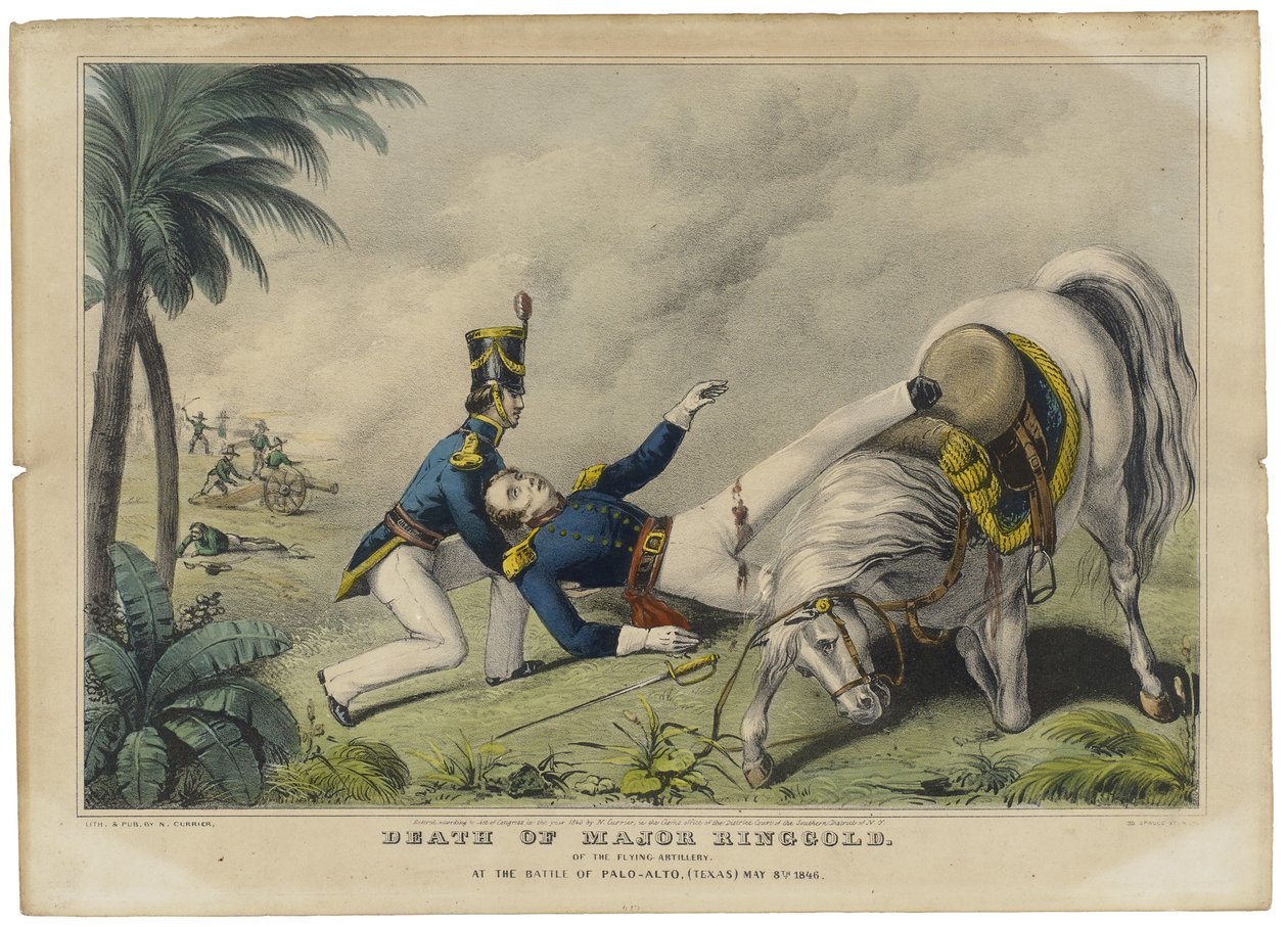 Śmierć Majora Ringgold autorstwa Nathaniel Currier