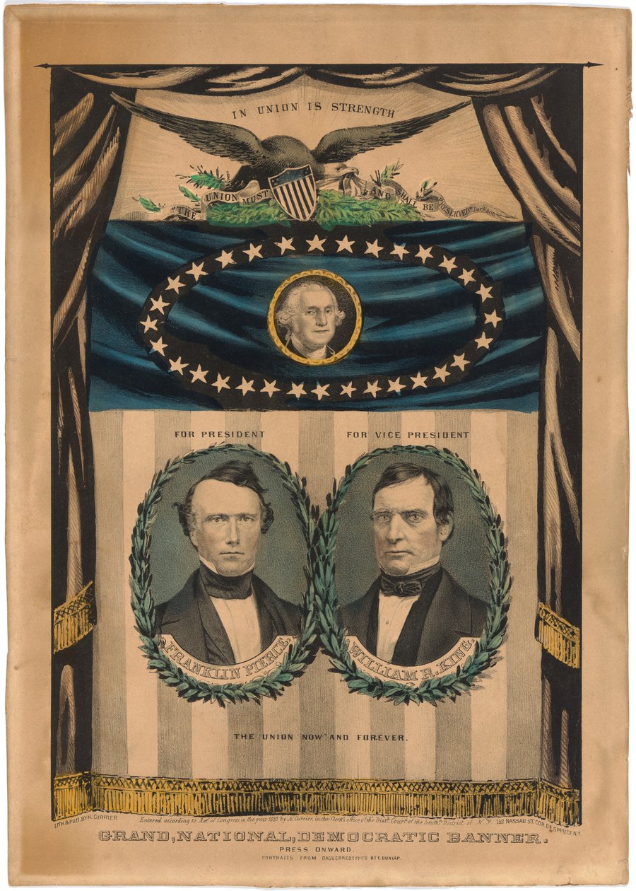 Franklin Pierce i William R. King autorstwa Nathaniel Currier