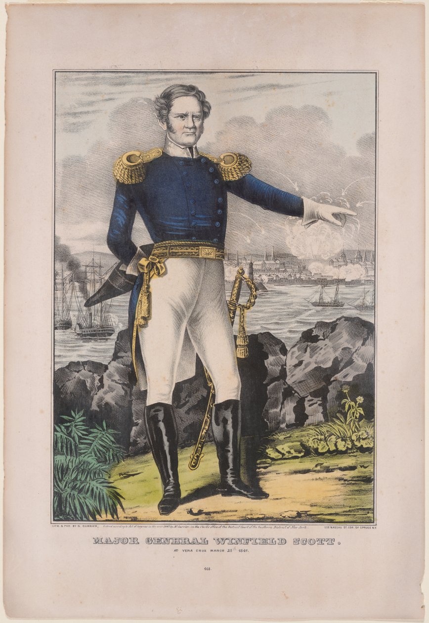 Generał Winfield Scott autorstwa Nathaniel Currier