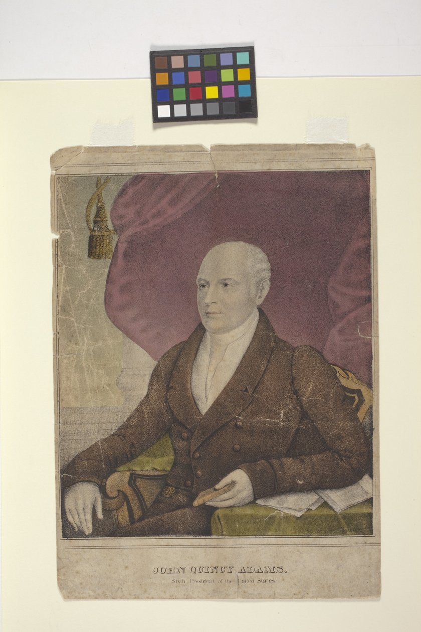 John Quincy Adams (litografia ręcznie kolorowana) autorstwa Nathaniel Currier