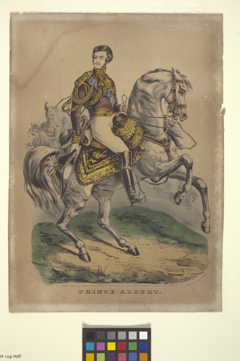 Książę Albert (litografia ręcznie kolorowana) autorstwa Nathaniel Currier
