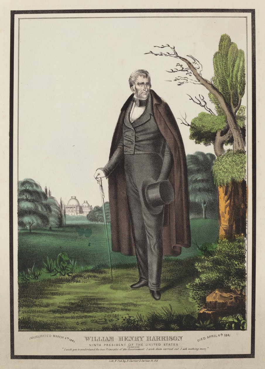 William Henry Harrison: dziewiąty prezydent Stanów Zjednoczonych autorstwa Nathaniel Currier
