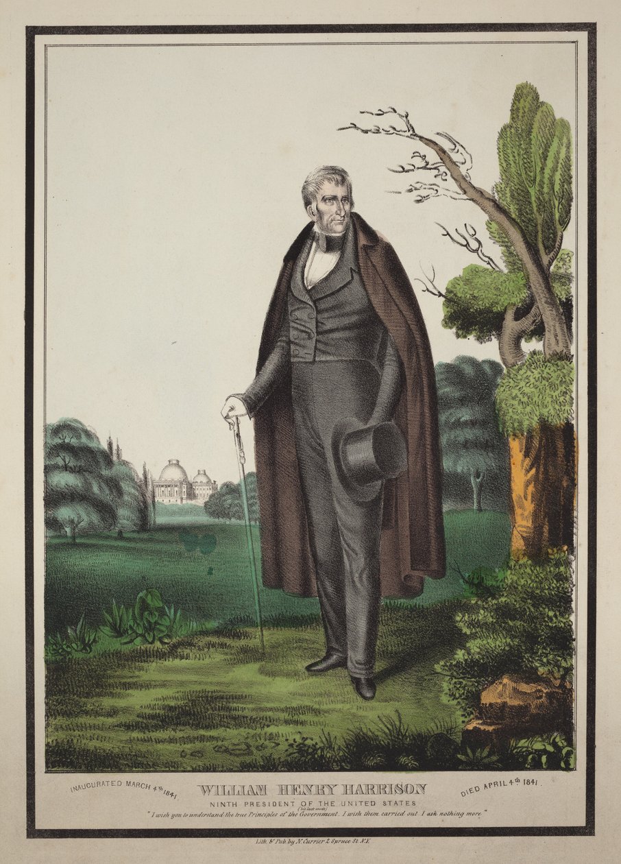 William Henry Harrison: dziewiąty prezydent Stanów Zjednoczonych autorstwa Nathaniel Currier