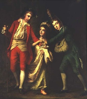 James, John i Henrietta Maria, dzieci Sir Henry Erskine of Alva (olej na płótnie) autorstwa Nathaniel Dance Holland