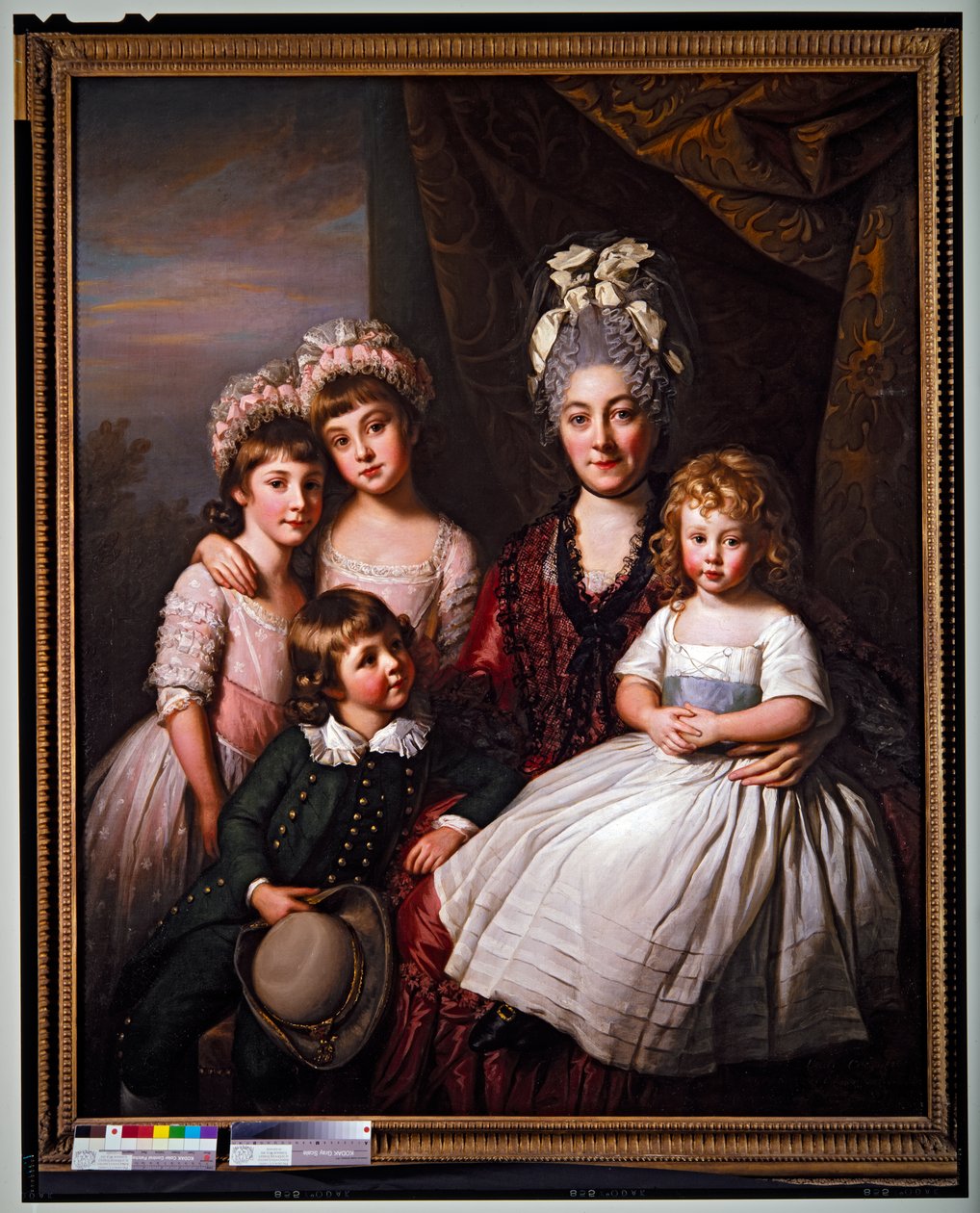 Lady Cooper w otoczeniu dzieci, niedatowane (płótno) autorstwa Nathaniel Dance