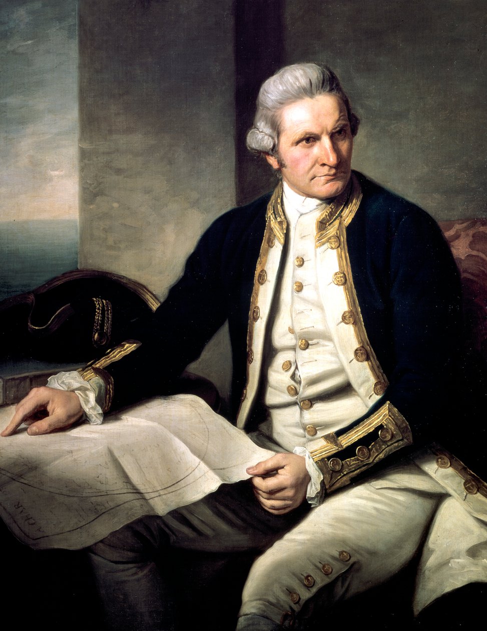James Cook, angielski odkrywca, nawigator i hydrograf, 1775-1776 autorstwa Nathaniel Dance Holland