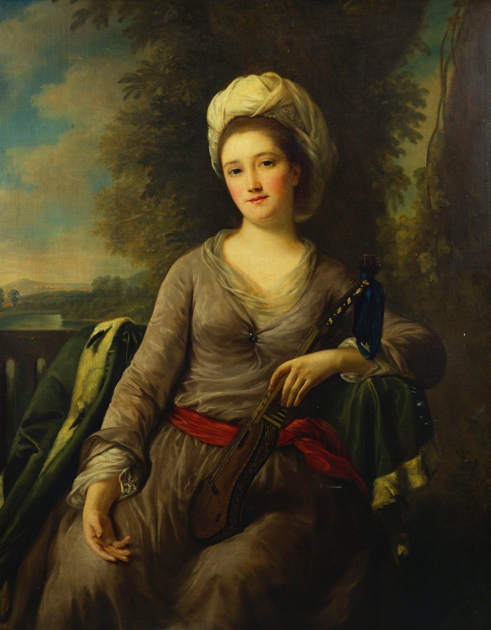 Portret damy, prawdopodobnie pani Wells autorstwa Nathaniel Dance Holland