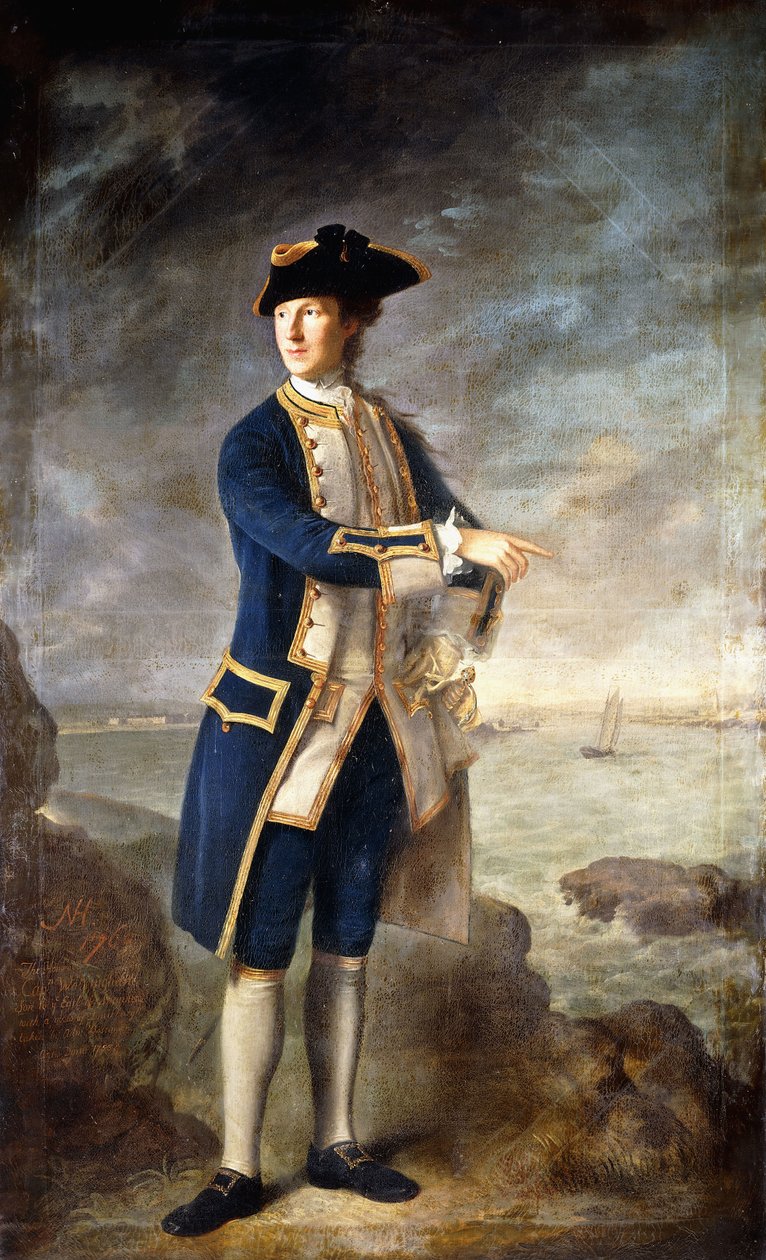 Portret kapitana Hon. Robert Boyle Walsingham, MP autorstwa Nathaniel Hone