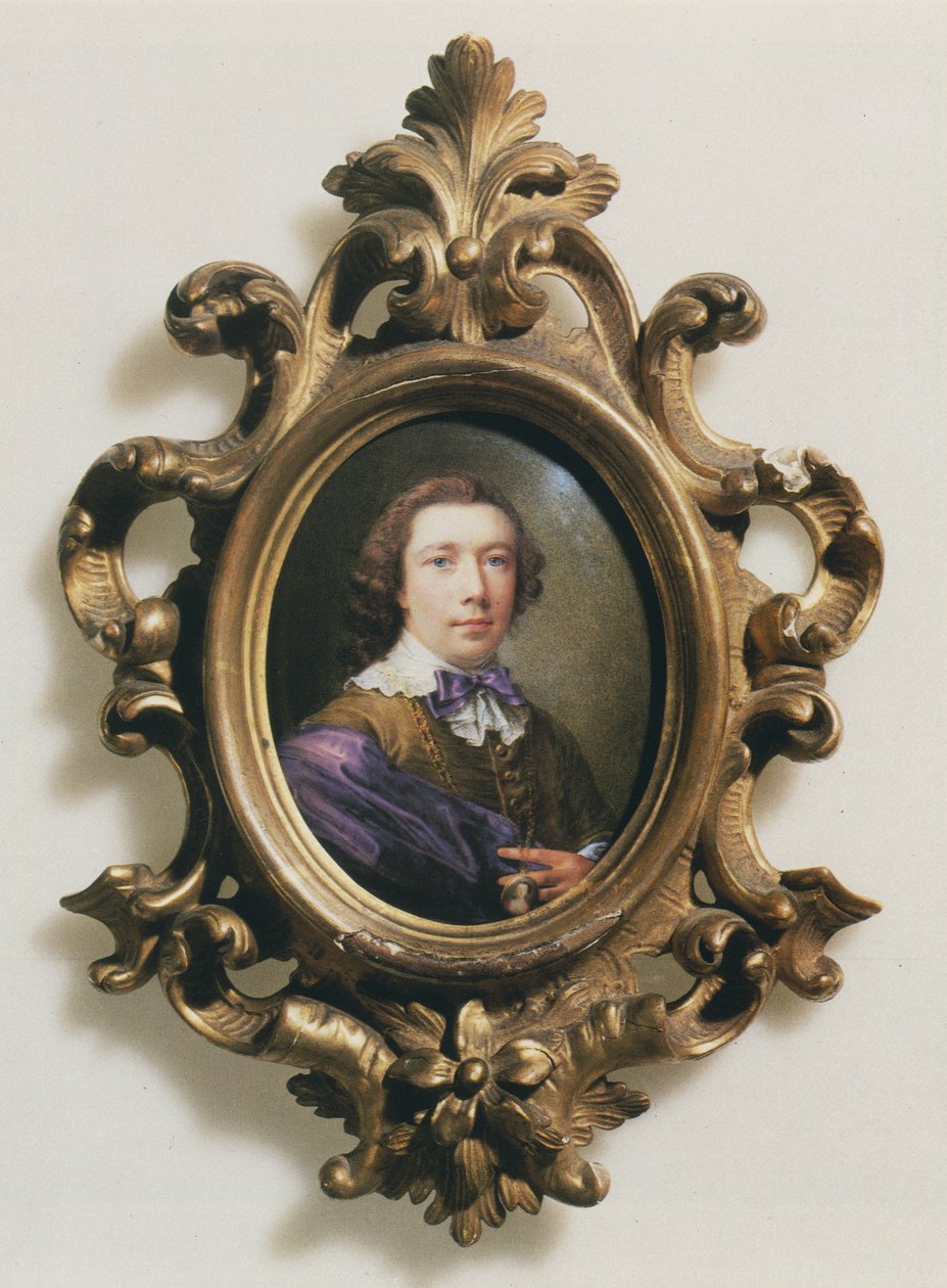 Autoportret z zawieszką (emalia) autorstwa Nathaniel Hone