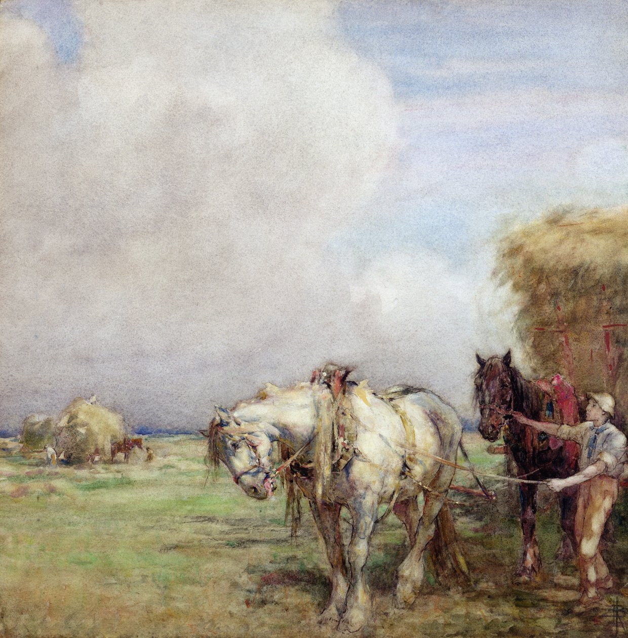 Wóz z sianem (wc na papierze) autorstwa Nathaniel Hughes John Baird