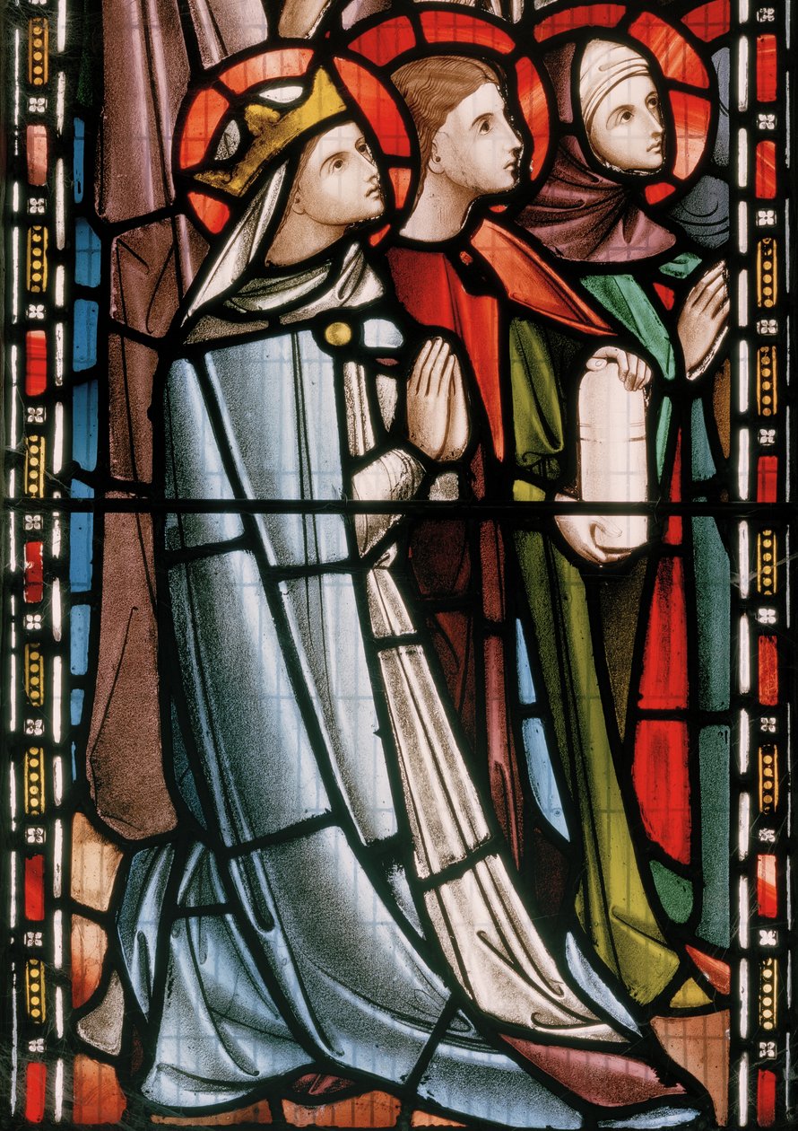 Chrystus w majestacie w asyście świętych, detal, 1863 (witraż) autorstwa Nathaniel Westlake