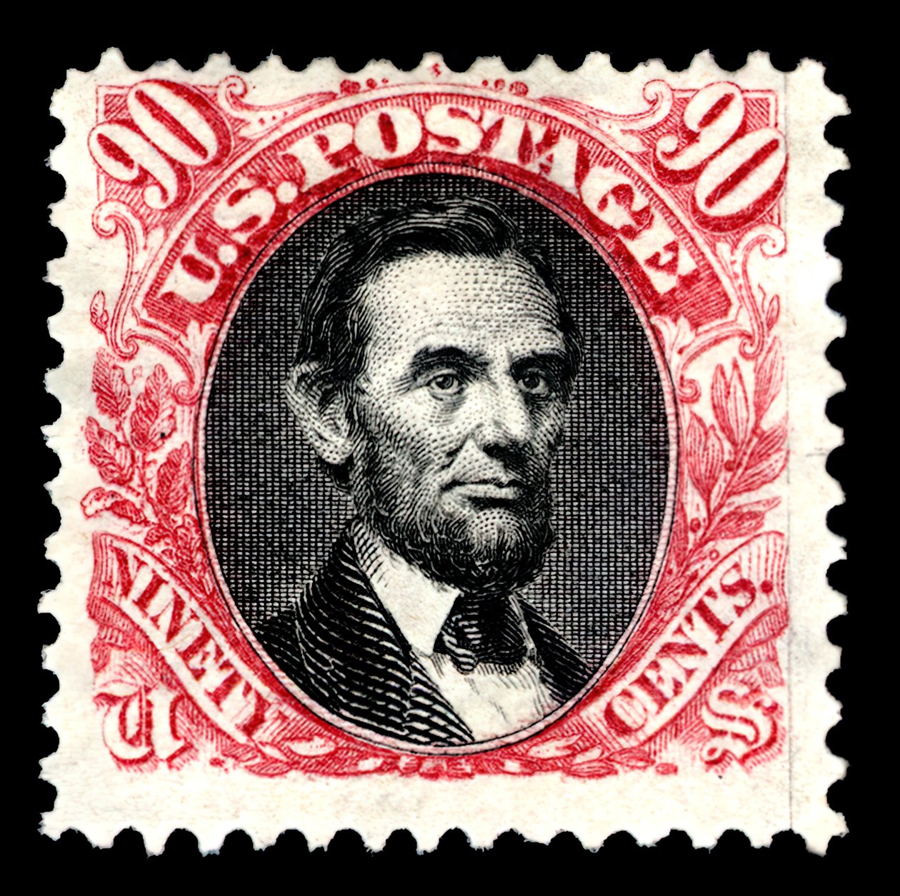 90c Abraham Lincoln reedycja singla, 1875. autorstwa National Bank Note Company