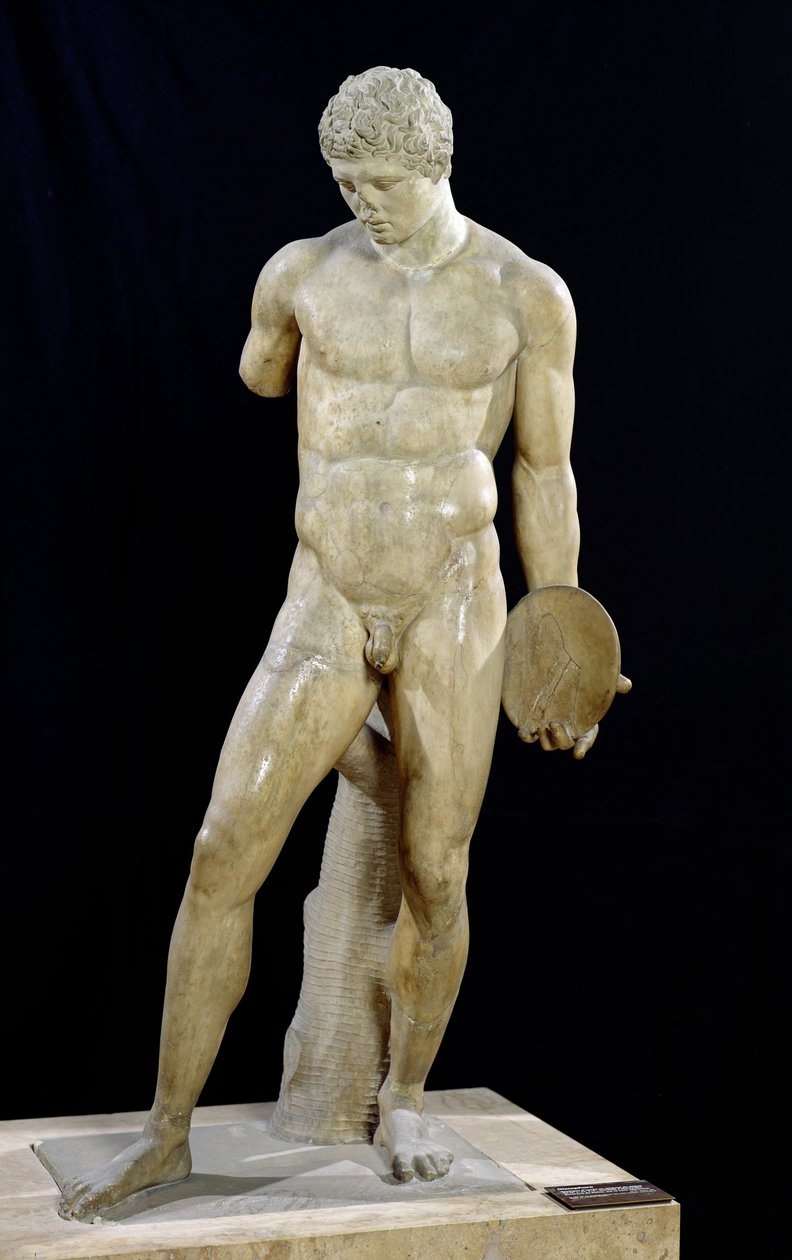 Discophoros, replika klasycznego oryginału greckiego (marmur) autorstwa Naukydes II