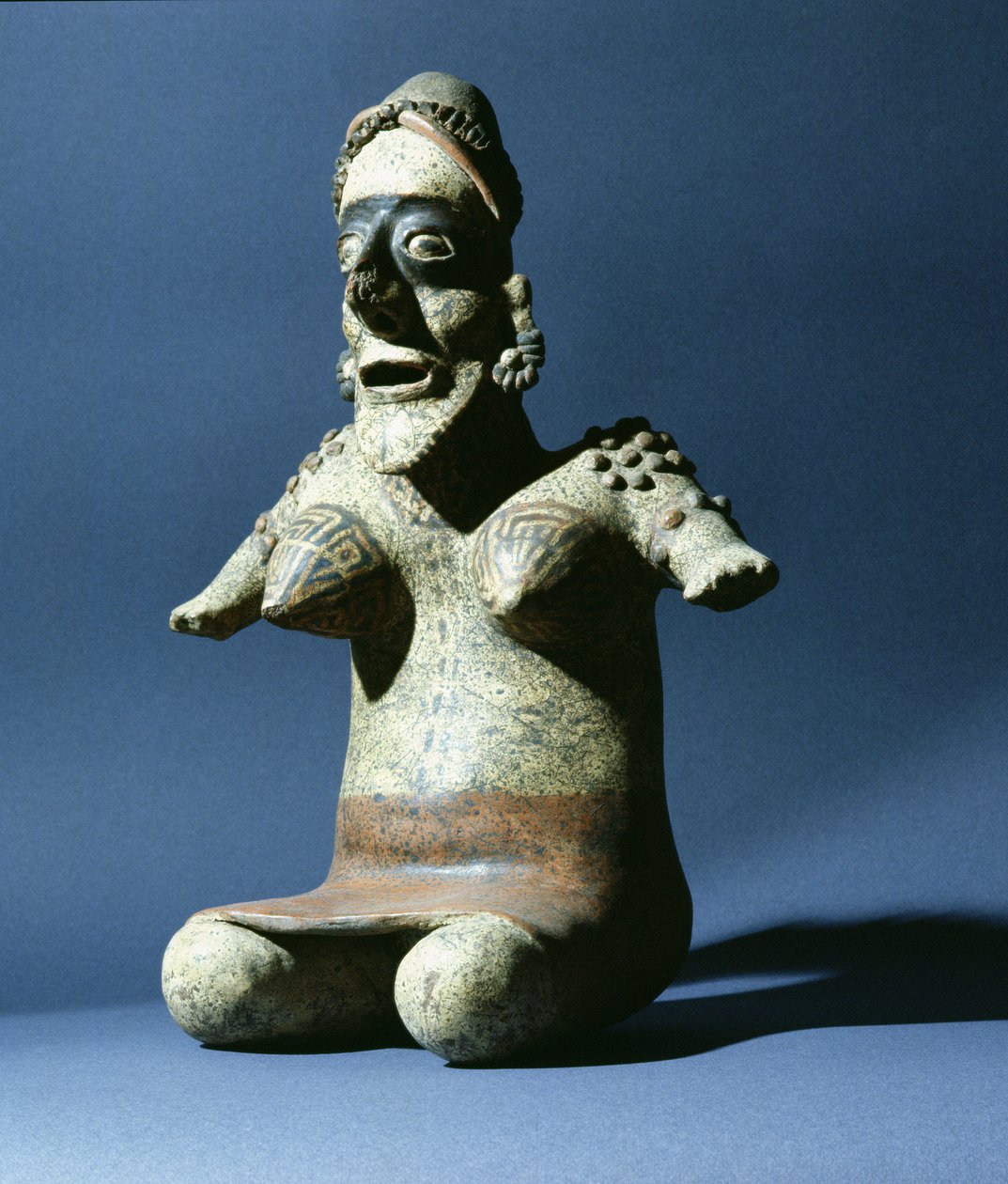 Statuetka kobieca z Nayarit, Meksyk, 300 pne - 500 ne (ceramiczna) autorstwa Nayarit