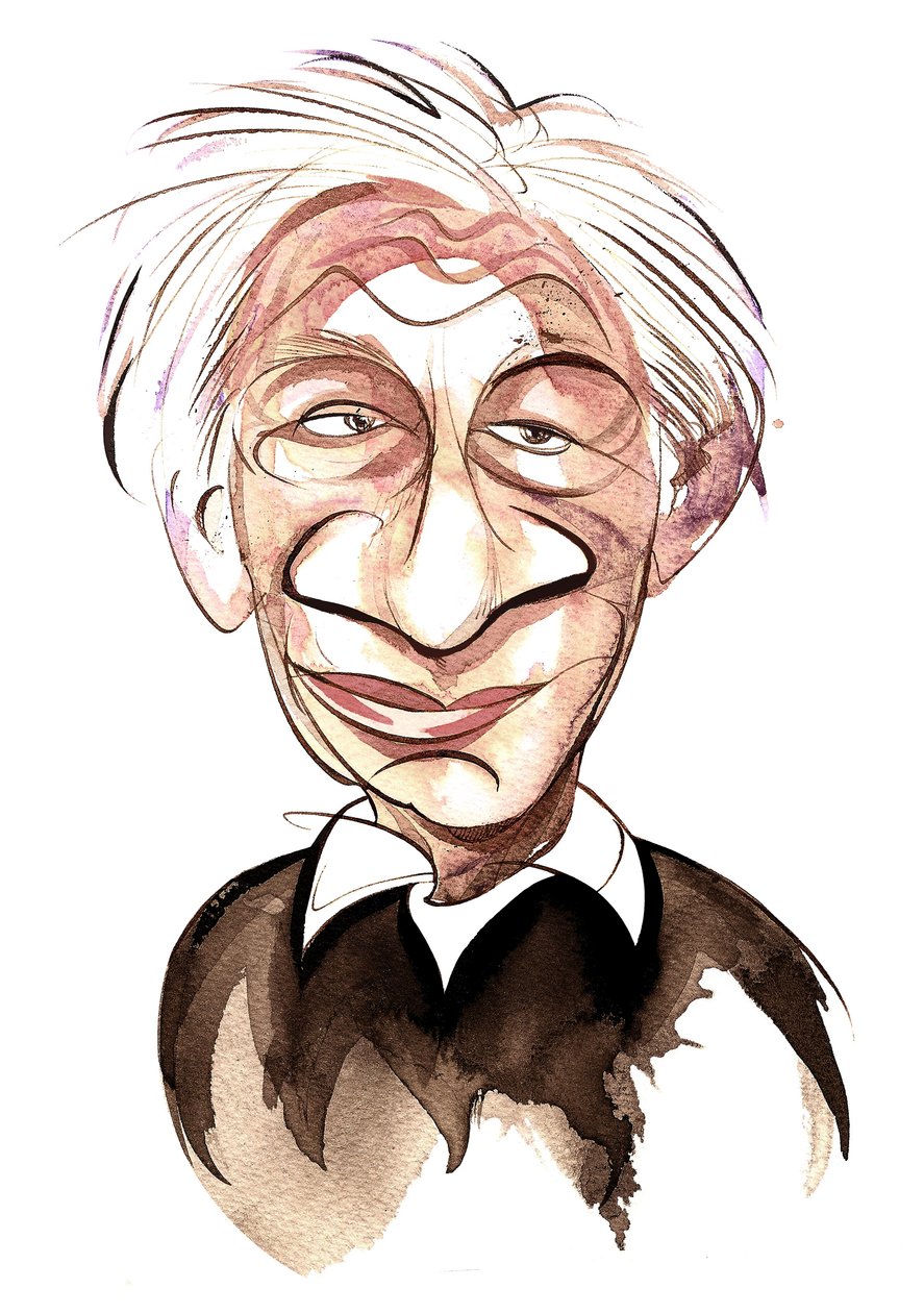 Alexander Goehr - karykatura kolorowa autorstwa Neale Osborne