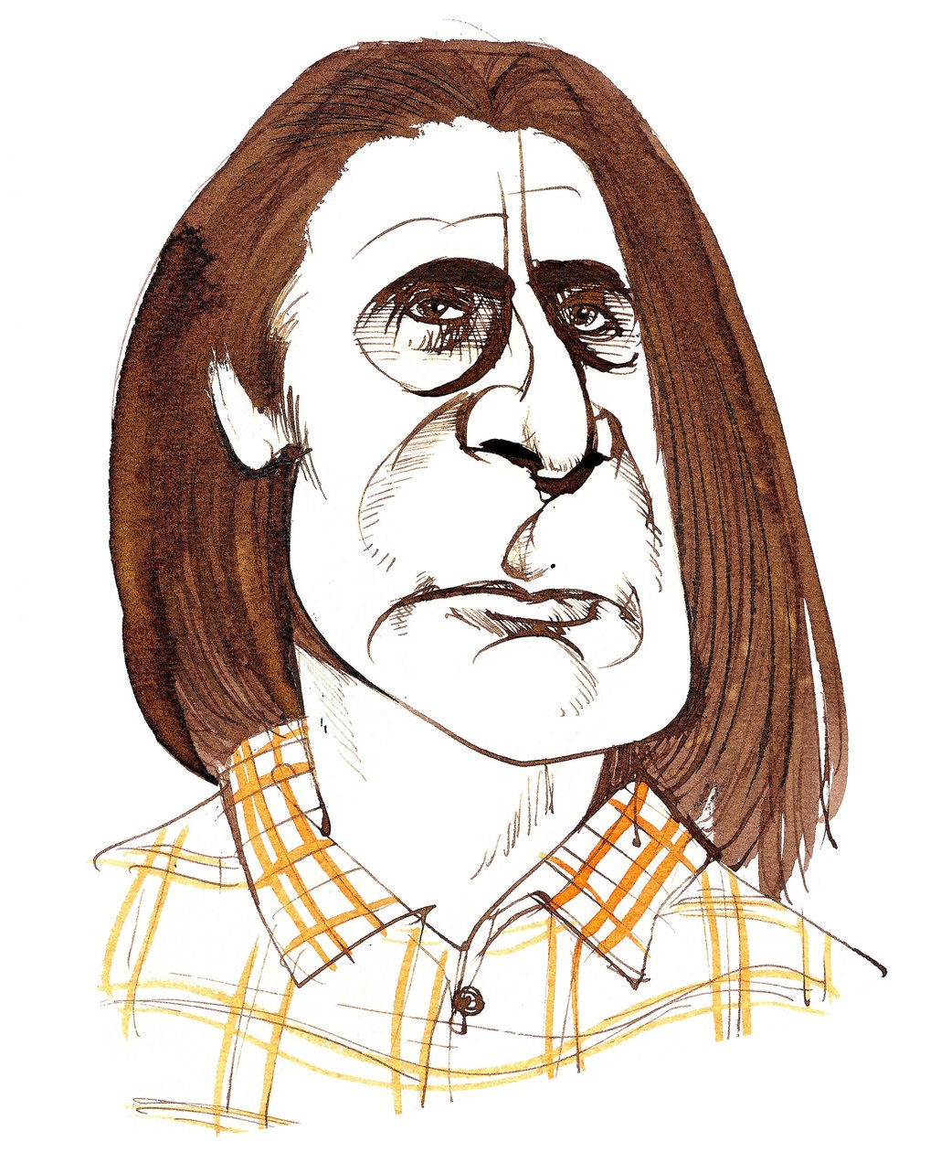 Alfred Schnittke, rosyjski kompozytor (1934-98); karykatura autorstwa Neale Osborne
