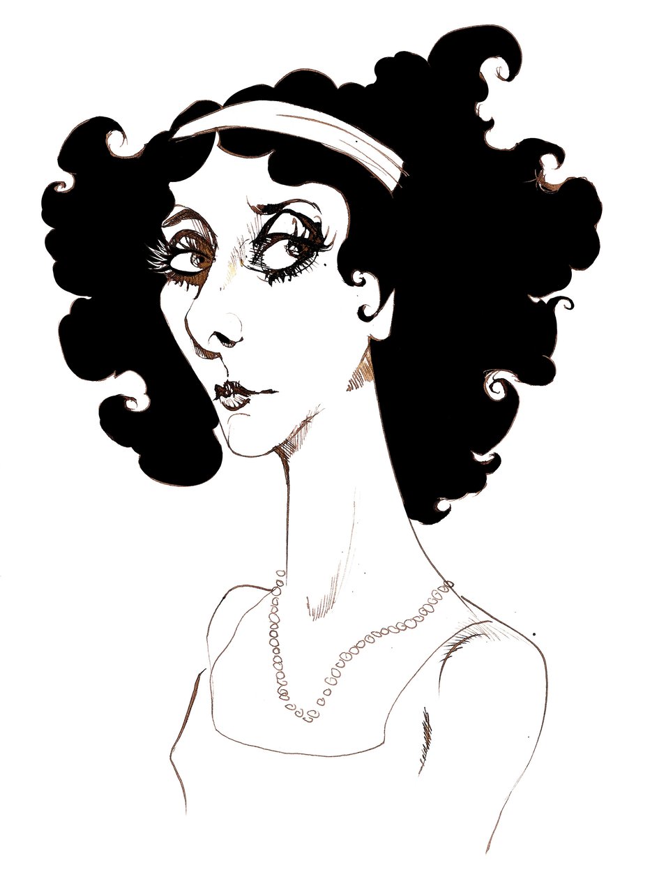 Anna Pavlova - rosyjska tancerka baletowa (1881 - 1931); karykatura autorstwa Neale Osborne