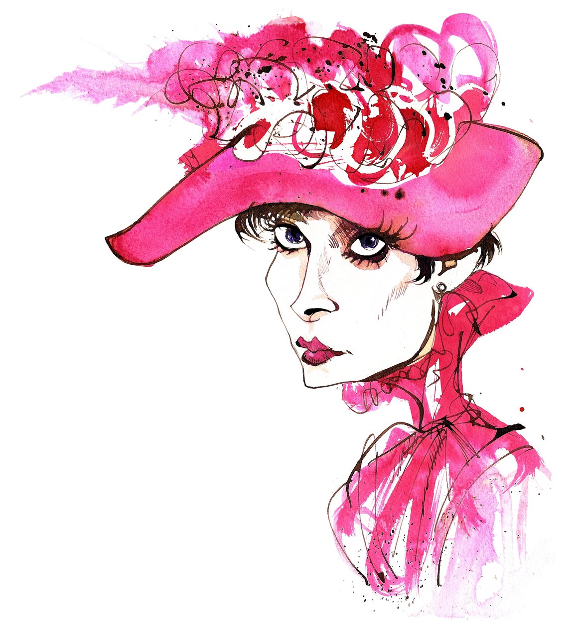 urodzona w Belgii aktorka Audrey Hepburn (1929-93) urodzona jako Eda Van Heemstra; karykaturowana jako Eliza Doolittle z My Fair Lady (1964 film w reżyserii George
