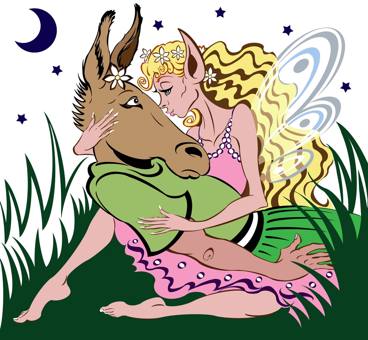 Bottom and Titania, ze „Snu nocy letniej” Williama Szekspira autorstwa Neale Osborne