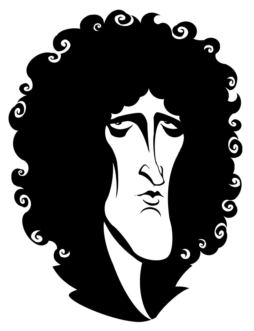 Brian May, autor tekstów, multiinstrumentalista i wokalista; gitarzysta prowadzący brytyjskiego zespołu rockowego Queen autorstwa Neale Osborne