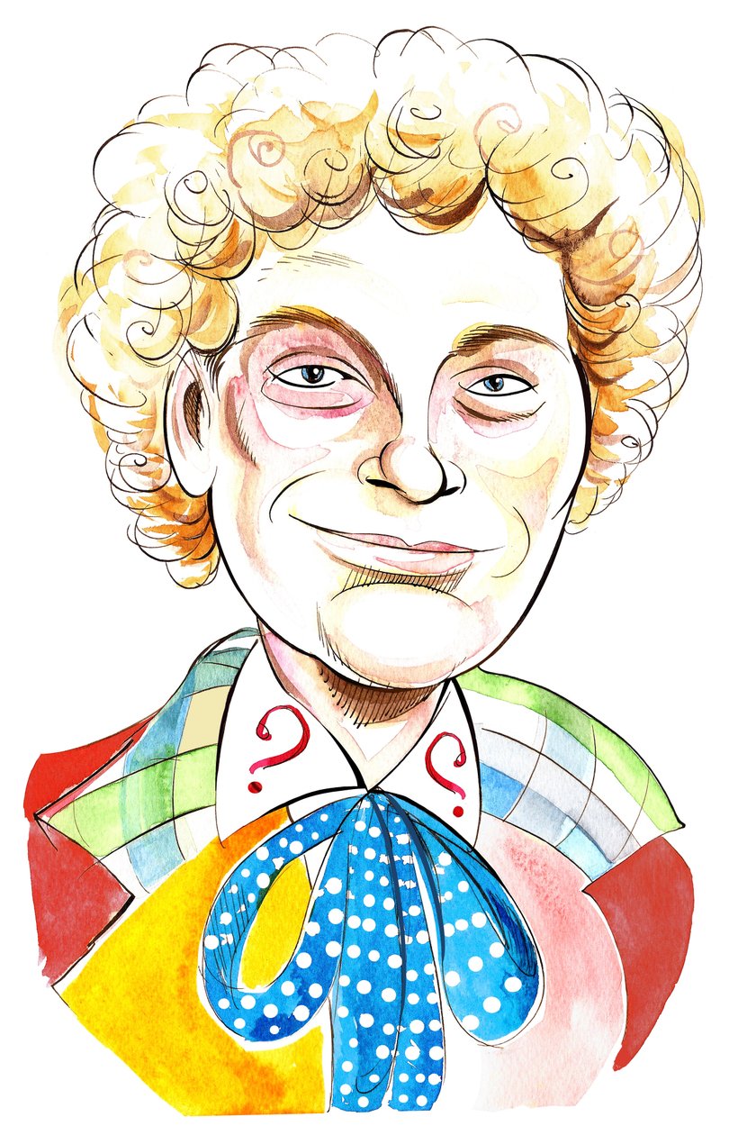 Colin Baker jako Doctor Who w serialu telewizyjnym BBC o tym samym tytule autorstwa Neale Osborne