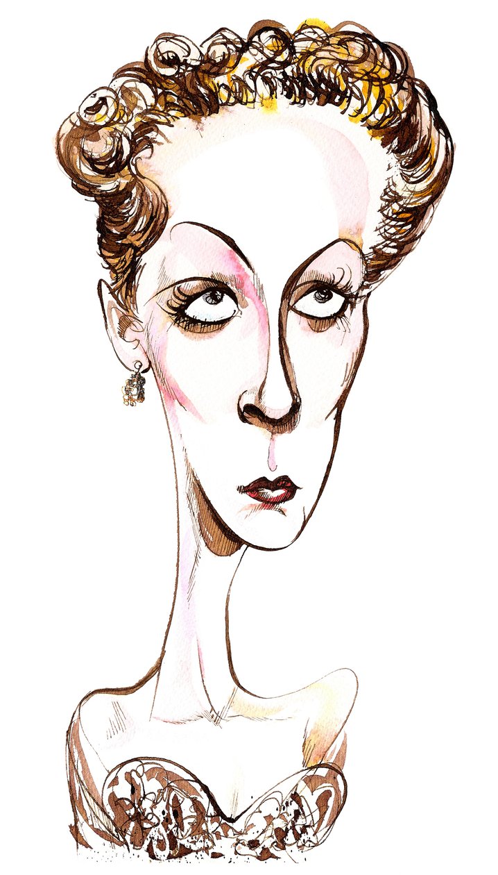 Danielle Darrieux - karykatura autorstwa Neale Osborne