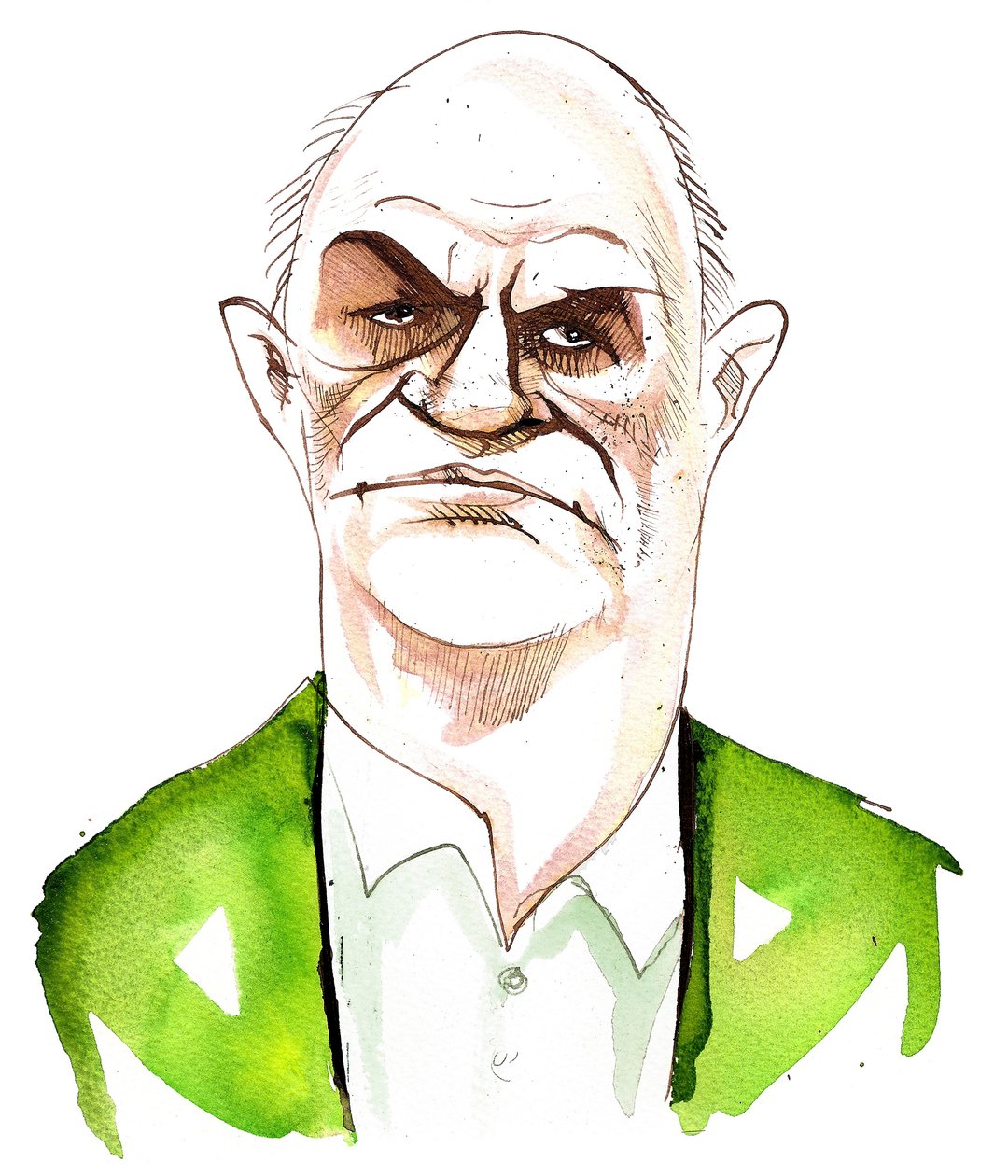 irlandzki powieściopisarz Colm Toibin (ur. 1955); karykatura autorstwa Neale Osborne