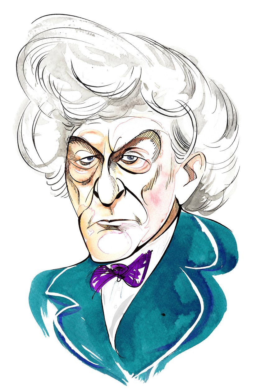 Jon Pertwee jako Doctor Who w serialu telewizyjnym BBC o tym samym tytule autorstwa Neale Osborne