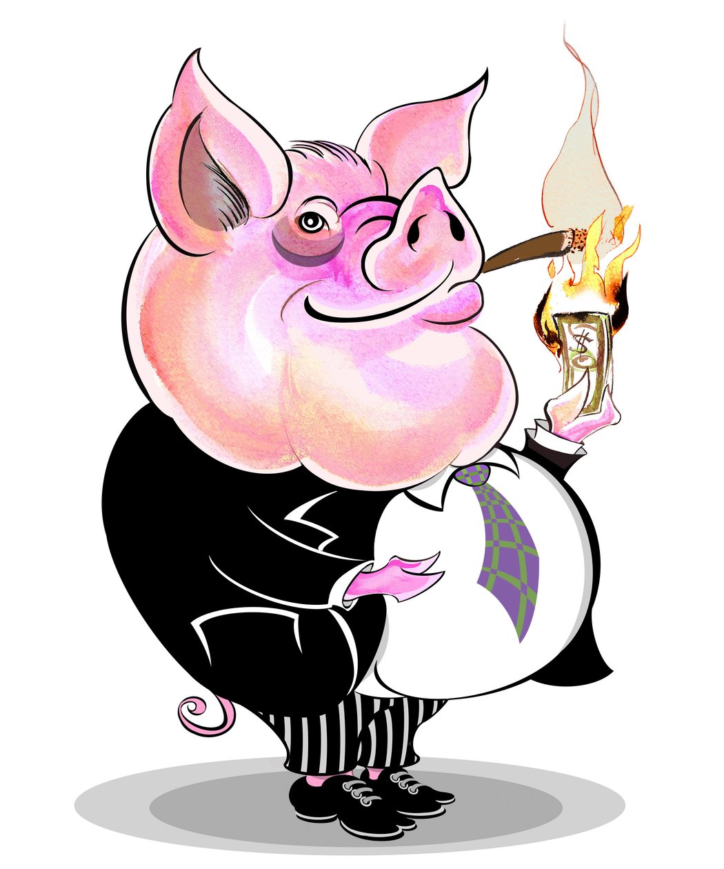 Skarbonka - alegoryczna ilustracja autorstwa Neale Osborne