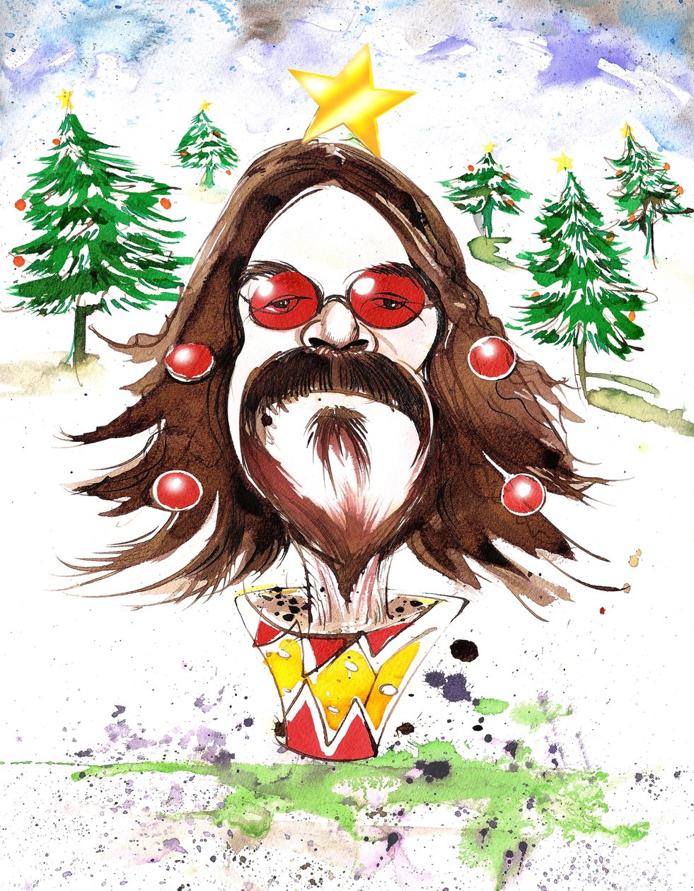 Roy Wood - karykatura autorstwa Neale Osborne