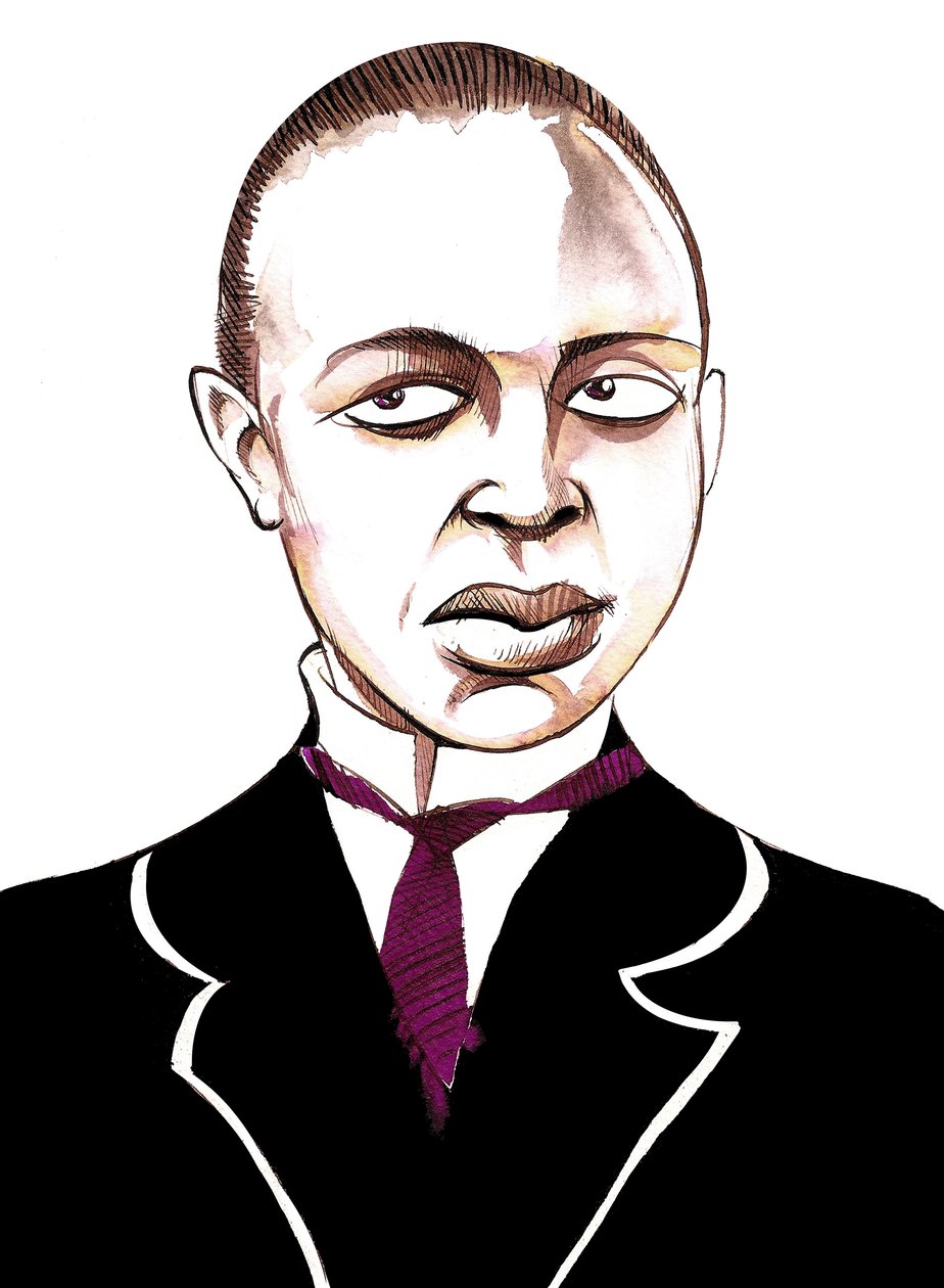 Scott Joplin, amerykański kompozytor, pianista i pisarz muzyki ragtime, (1868 - 1917) karykatura autorstwa Neale Osborne