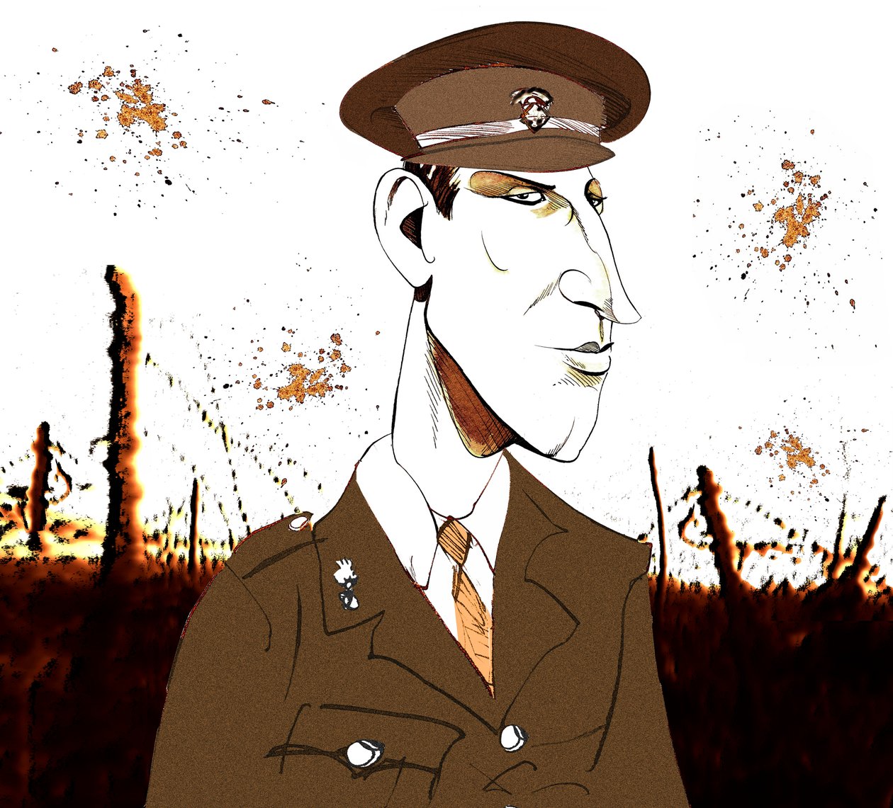 Siegfried Sassoon, angielski poeta i powieściopisarz, 1886-1967 autorstwa Neale Osborne