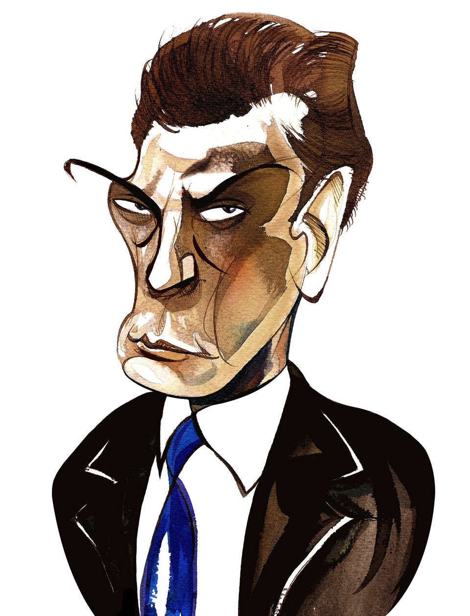 Sir Andrzej Panufnik - kolorowa karykatura autorstwa Neale Osborne