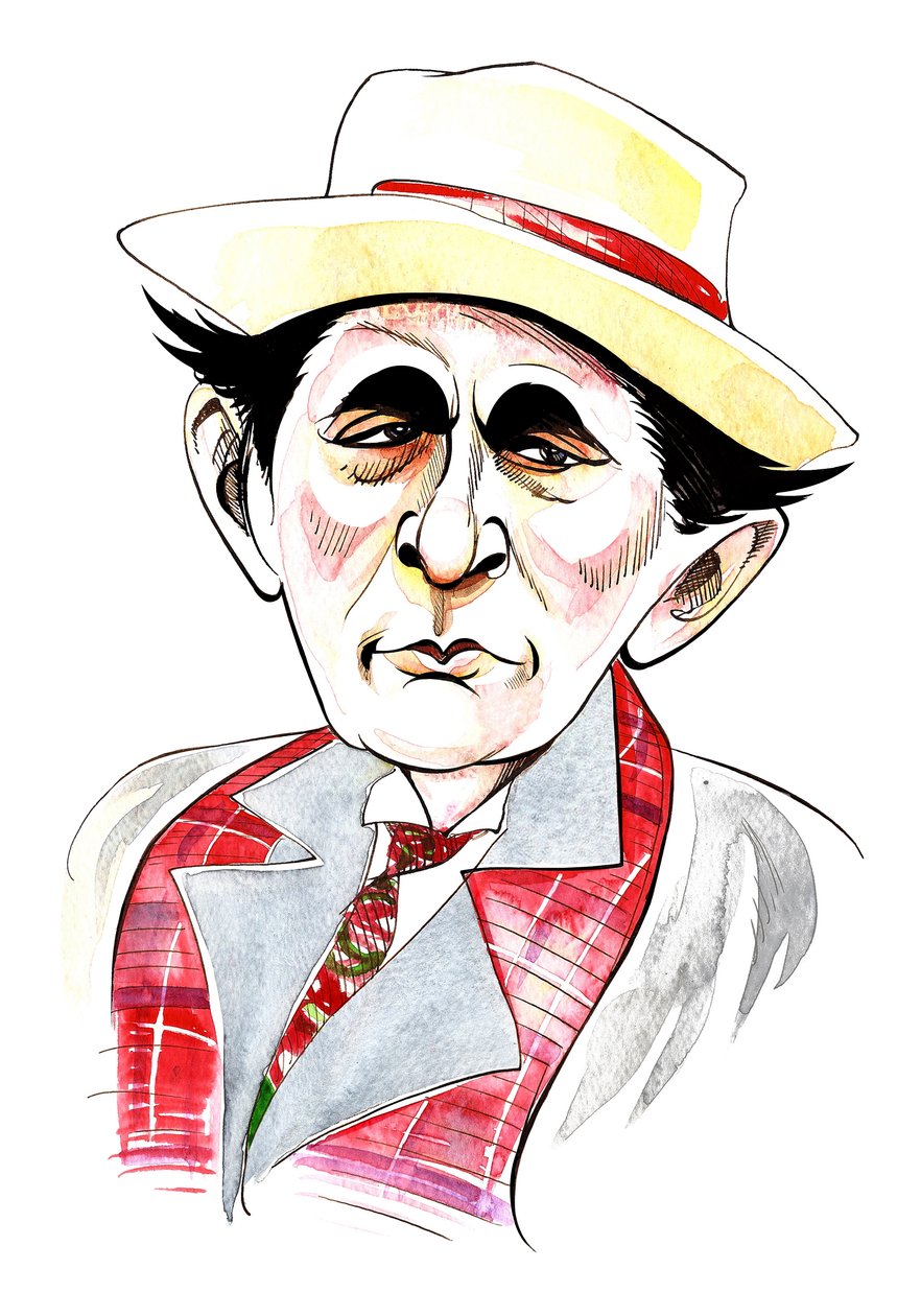 Sylvester McCoy jako Doctor Who w serialu telewizyjnym BBC o tym samym tytule autorstwa Neale Osborne