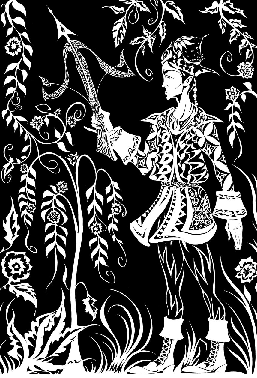 Ognisty ptak - ilustracja księcia Iwana z baletu Ognisty ptak z 1910 r. Igora Strawińskiego autorstwa Neale Osborne