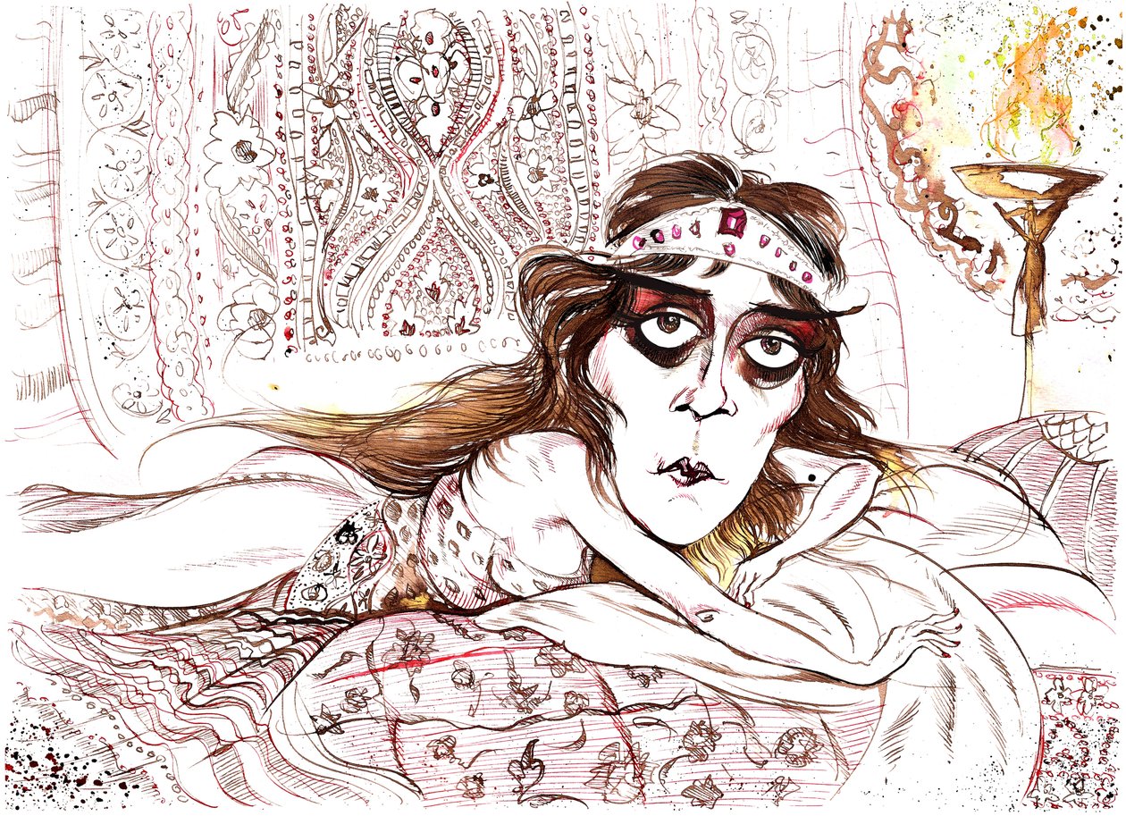 Theda Bara jako Kleopatra autorstwa Neale Osborne