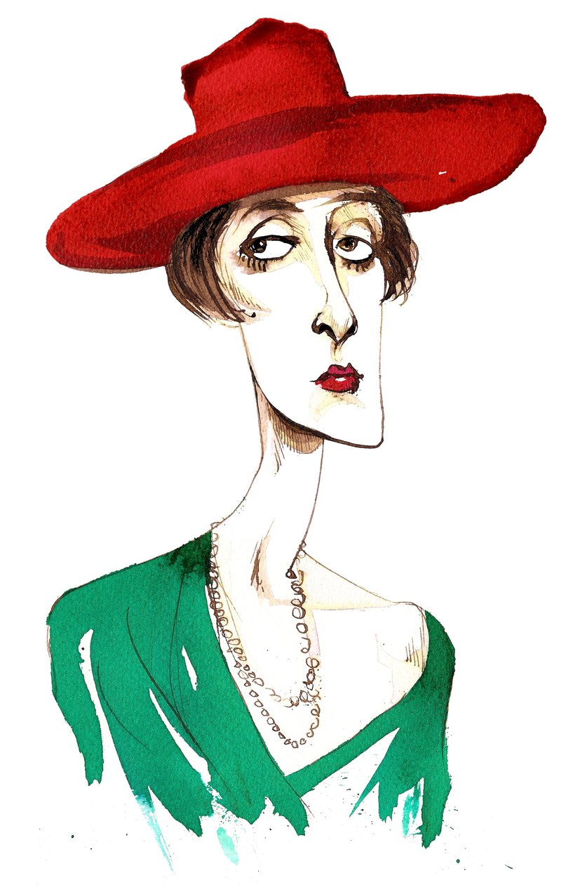 Victoria Mary Vita Sackville — zachodnioangielska poetka i powieściopisarka (1892-1962); karykatura autorstwa Neale Osborne