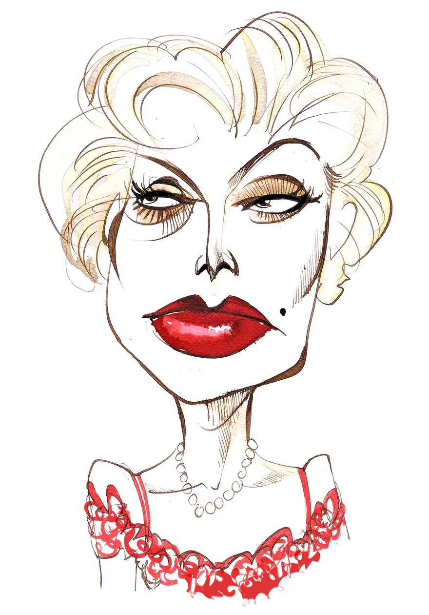 Zsa Zsa Gabor, węgiersko-amerykańska aktorka 6 lutego 1917 - 18 grudnia 2016 autorstwa Neale Osborne