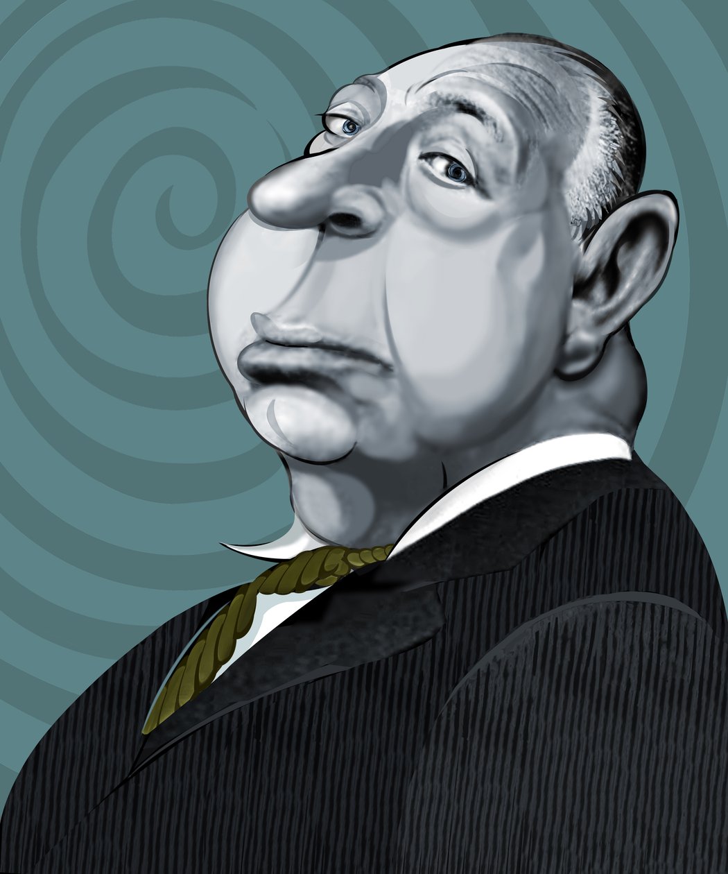 Alfred Hitchcock, 2022 (cyfrowy) autorstwa Neale Osborne